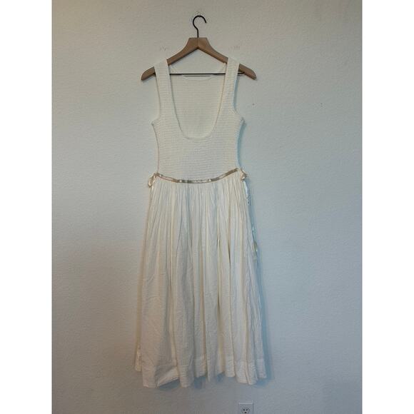 NWT Free People Nightingale Seersucker Midi Dress - Picture 6 of 7